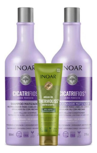 Inoar Cicatrifios Loiro Perfeito Sh+cd2x800+thermoliss Argan