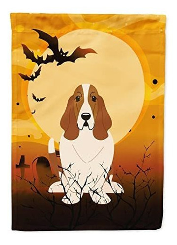 Tesoros Tamaño Bb4287gf De Halloween Basset Hound Bandera Ja