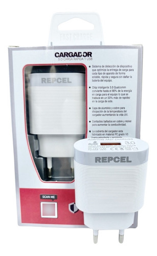 Imagen 2 de 2 de Cargador Carga Rapida Qualcomm Repcel 3.0