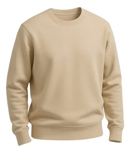 Blusa De Frio Moletom Flanelada Bordo Unissex Gola Redonda