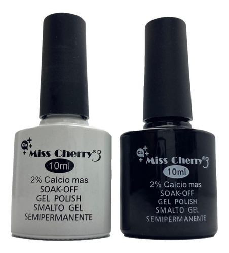 Imagen 1 de 1 de Gel Semipermanente Miss Cherry Duo Blanco Y Negro 10ml C/u