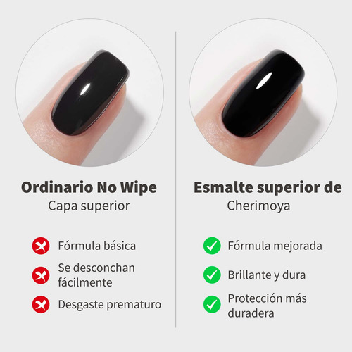 Set De Pack Base Y Top Coat De Gel De Vidrio 2pcs Cherimoya