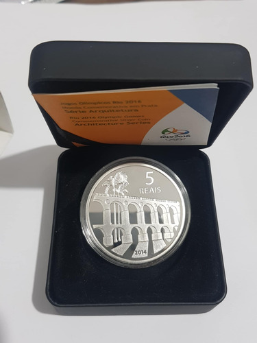 Moeda 5 Reais Prata Olimpíadas Rio 2016 - Arcos Da Lapa!