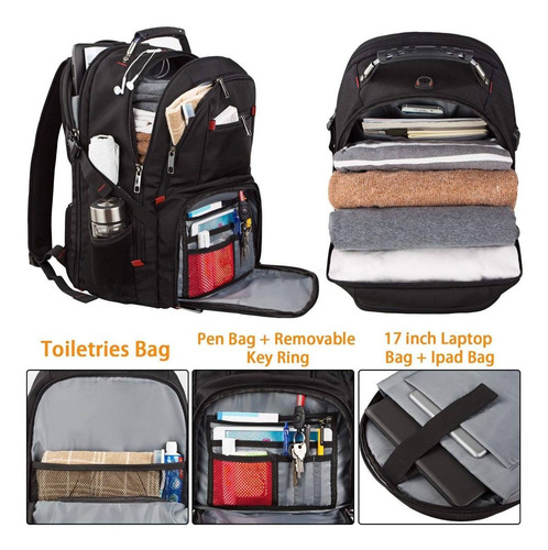 Mochila Extra Grande, Ordenador Portátil De Viaje Mochila Ts