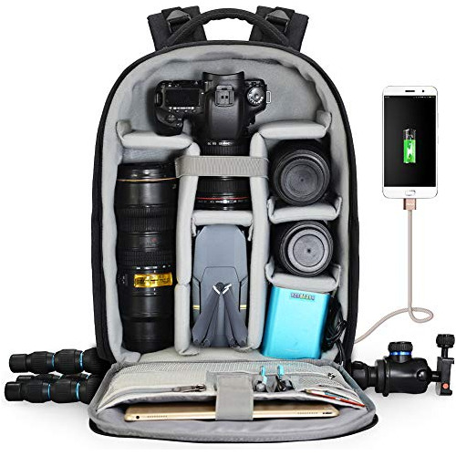 Mochila Profesional Para Camara Dslr Con Puerto De Carga Usb