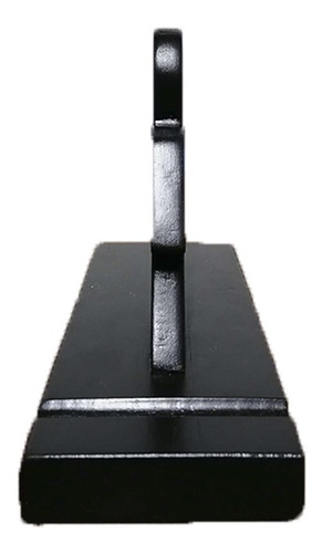 Imagen 6 de 7 de Soporte De Madera Para Teléfonos Y Tablet Muñeco Yeyo Negro