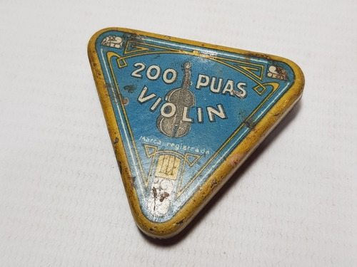 Imagen 1 de 7 de Antigua Lata Púas Violín Fonógrafo Mag 57191