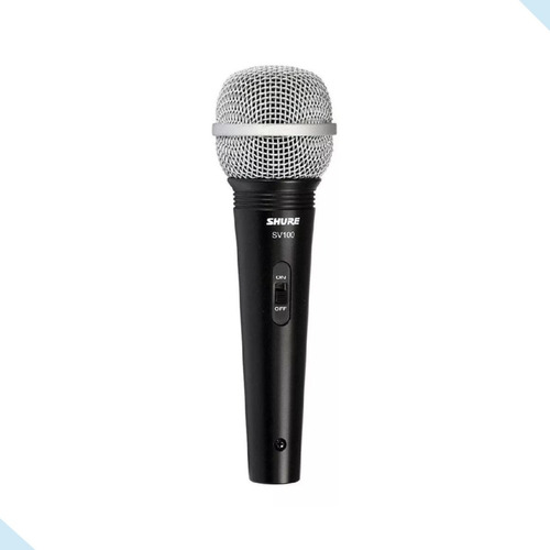 Microfone Shure Sv100 Dinâmico De Mão C/cabo