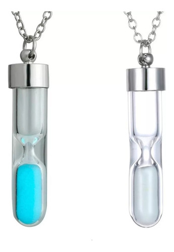 Collar De Forma Reloj Arena Luminosa Brilla En Oscuridad