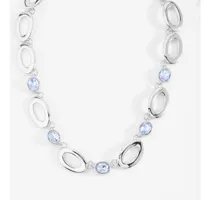 Comprar Collar Elegante En Platino Con Cristales Azules Marca Nice