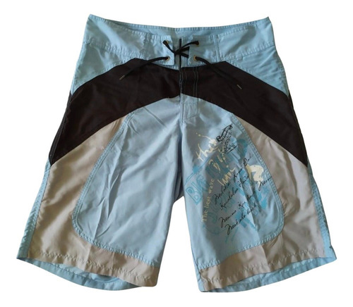 Bermuda Short Para Baño Zara Celeste Talle L