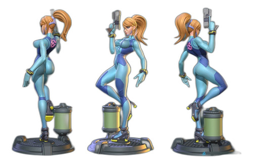 Metroid Samus Aran Suit + Armor Stl/obj Para Impresión 3d