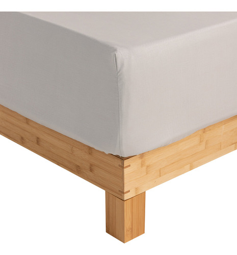 Sábana Ajustable King Size Linea Egipcia Liso Color Gris