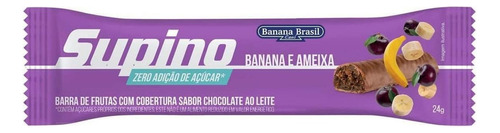 Barra Banana E Ameixa Zero Açúcar Supino Com 48 Un De 24g