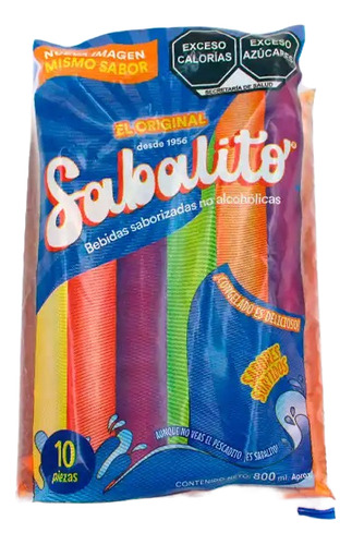 Sabalitos 800ml 10pzas Originales Tampico (pack De 5 Bolsas)