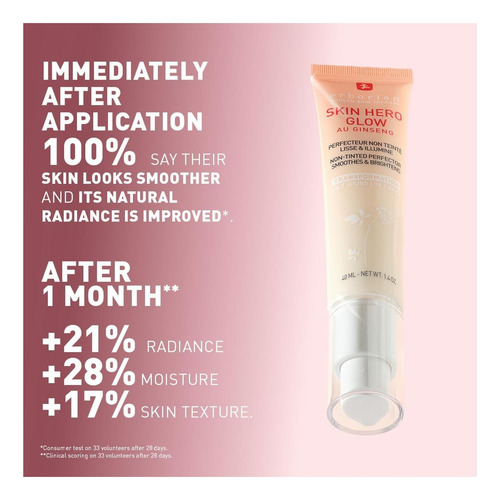 Erborian Skin Hero Glow, Care Face Bare Perfector No Teñido