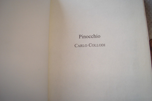 Pinocchio. Carlo Collodi. En Ingles. Tapa Dura