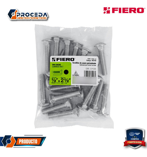 Bolsa Con 20 Tornillos 1/2 X 2-1/2 Tip