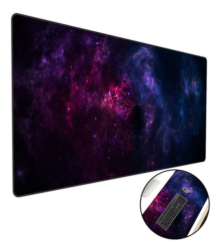 Mouse Pad Gamer Speed Extra Grande 90x50 Universo Roxo 4