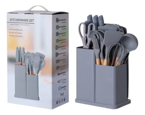 Set 19 Utensillos De Cocina Antiadherentes De Silicona
