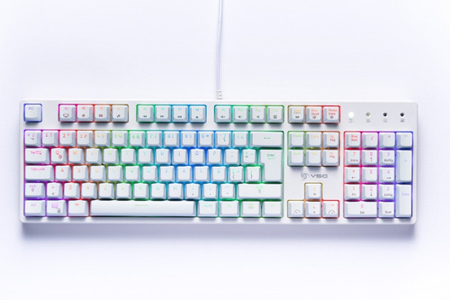 Teclado Gamer Mecanico Vsg Alnilam Switch Marron Rgb Blanco