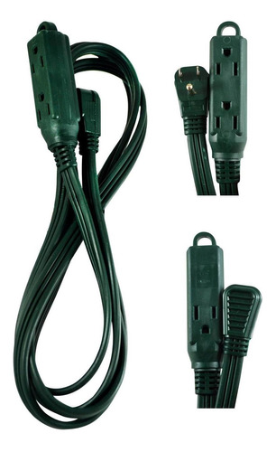 Extension Electrica Verde 3 Tomas 2.7m Discover