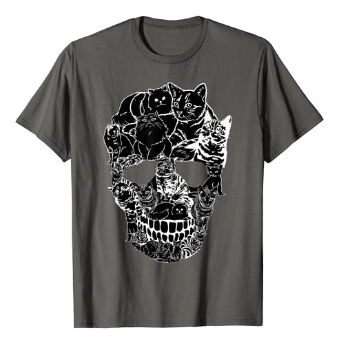 Camisa De Calavera De Gato - Disfraz De Esqueleto De Gatito 