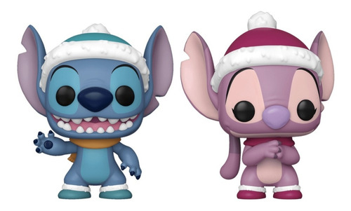 Funko Pop! Stitch & Angel 2 Pack Hot Topic Exclusive Navidad