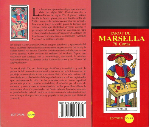 Imagen 2 de 6 de Cartas Del Tarot De Marsella