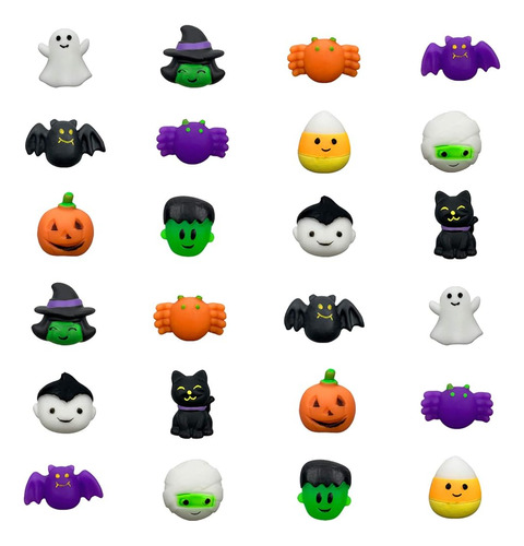 Qingqiu 24 Pcs Halloween Mochi Squishy Toys Squishies Hallow