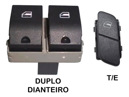 Imagem 1 de 4 de Botão Do Vidro Fox/polo Duplo Dianteiro+ Traseiro Esquerdo