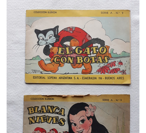 Blanca Nieves Y El Gato Con Botas Lote Cuentos Infantiles 