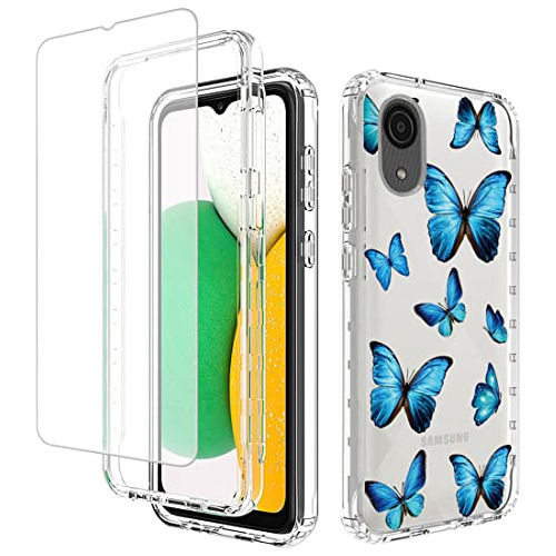Funda Para Galaxy A03 Core Sm-a032f Azul Plastico-02