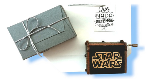 Cajita Musical Star Wars + Estuche + Dedicatoria Lettering 