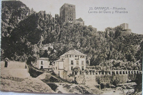 Antigua Postal De Granada Carrera Del Darro Y Alhambra