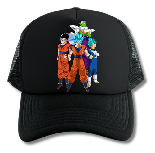 Gorra Tipo Trucker Negra Dragon Ball Gtx