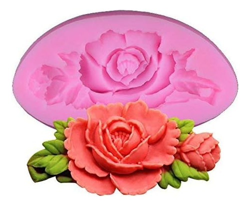 Flor Peonia Forma Hoja Fondant Silicona Molde Azucar Artesan