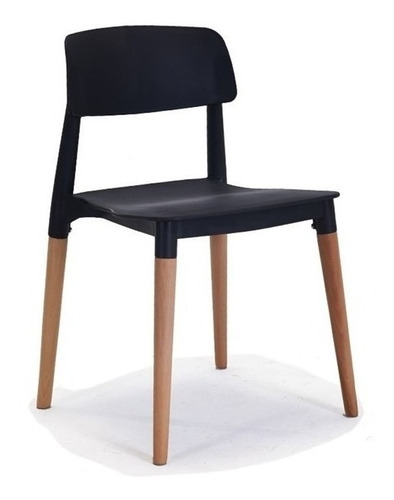 Imagen 2 de 6 de Sillas Comedor Milan Base De Madera Novara Pack 6 - A30