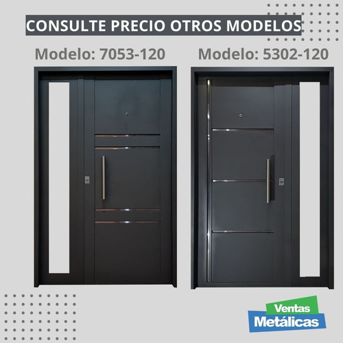Puerta De 1.20 X 2.0 Con Postigo Fijo Chapa Decorada Blanco