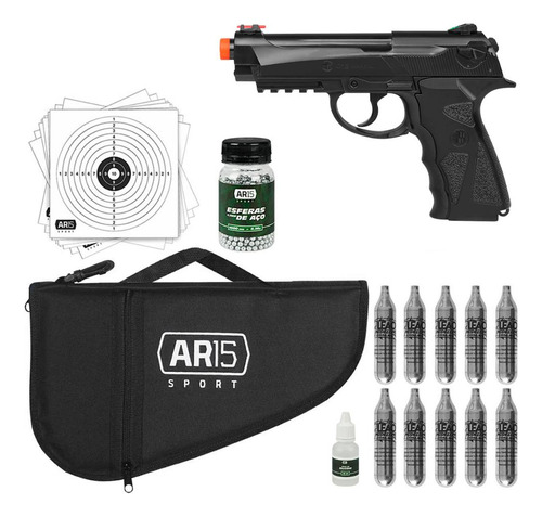 Pistola De Pressão Co2 Wingun C12 Beretta + Capa Acolchoada