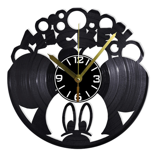 Reloj De Pared Disco Vinil Vinilo Acetato Mickey Mouse Ni062