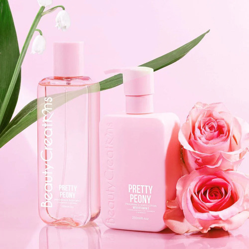 Set Crema & Locion Corporal Tis The Season Beauty Creations® Fragancia PRETTY PEONY