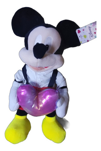 Mickey Mouse Peluche Corazon Original Licencia Disney 