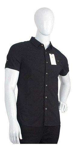 Camisa Jeans Manga Corta Negro Diseños Únicos Y Exclusivos