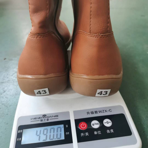 Botas De Cuero Para Mujer Con Punta Redonda Y Cremallera Lat