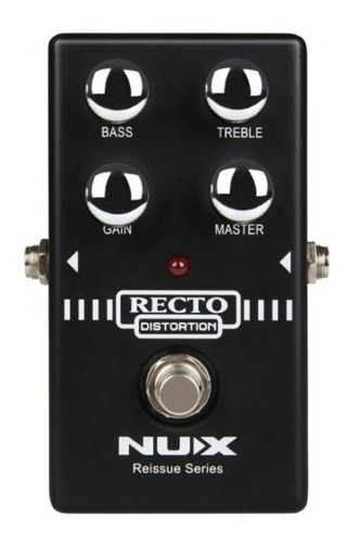 Pedal De Efeito Para Guitarra Nux Reissue Rec To Distortion Cor Preto