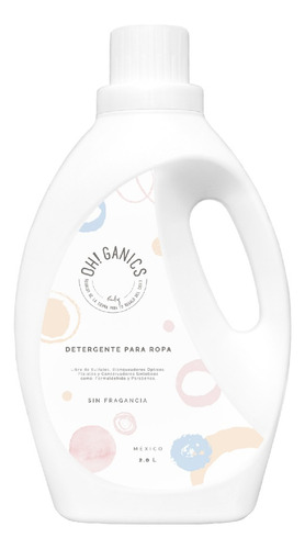 Oh!ganics detergente de ropa aroma natural de 2 litros