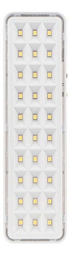 Luminária de emergência Segurimax 30 LEDs com bateria recarregável 2 W 110V/220V branca