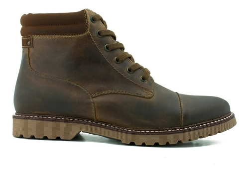 Imagen 2 de 5 de Botin Outdoor De Hombre Piel Agujetas Comodo Giusto 20001