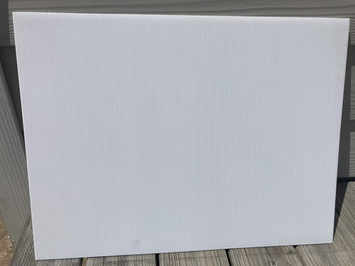 Letrero Blanco In Plastico Corrugado Pieza Panel Flauta Para